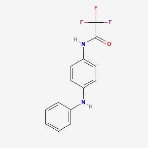 molecular formula C14H11F3N2O B15162437 Acetamide, 2,2,2-trifluoro-N-[4-(phenylamino)phenyl]- CAS No. 162557-83-7