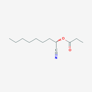 molecular formula C12H21NO2 B15162481 (1S)-1-Cyanooctyl propanoate CAS No. 154916-06-0