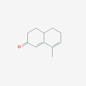 molecular formula C11H14O B15162482 8-Methyl-4,4a,5,6-tetrahydronaphthalen-2(3H)-one CAS No. 144657-34-1