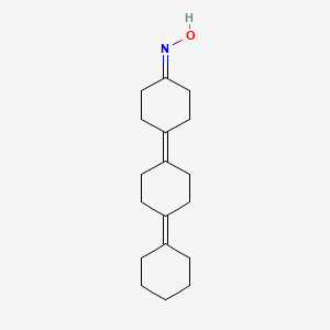 molecular formula C18H27NO B15162495 N-[4-(4-cyclohexylidenecyclohexylidene)cyclohexylidene]hydroxylamine CAS No. 182203-90-3