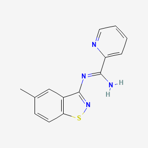 2-Pyridinecarboximidamide, N-(5-methyl-1,2-benzisothiazol-3-yl)-