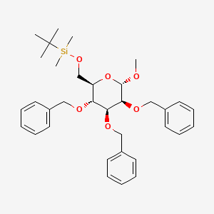 molecular formula C34H46O6Si B1516269 Methyl 2,3,4-tri-O-benzyl-6-O-tert-butyldimethylsilyl-A-D-mannopyranoside 