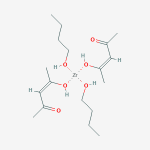 molecular formula C18H36O6Z B1516285 Zirconium di-n-butoxide(bis-2,4-pentanedionate) 