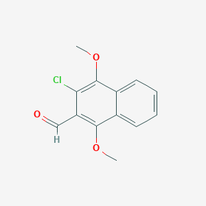 molecular formula C13H11ClO3 B15162883 2-Naphthalenecarboxaldehyde, 3-chloro-1,4-dimethoxy- CAS No. 192809-80-6