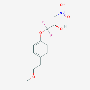 2-Propanol, 1,1-difluoro-1-[4-(2-methoxyethyl)phenoxy]-3-nitro-, (S)-