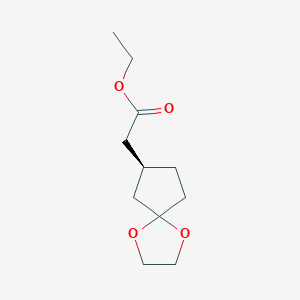 1,4-Dioxaspiro[4.4]nonane-7-acetic acid, ethyl ester, (S)-