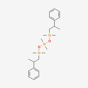 molecular formula C24H40O2Si3 B1516302 Bis[[dimethyl(2-phenylpropyl)silyl]oxy]-dimethylsilane 
