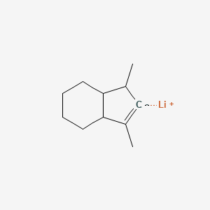 lithium;1,3-dimethyl-1,2,3a,4,5,6,7,7a-octahydroinden-2-ide