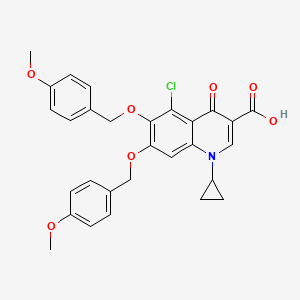 molecular formula C29H26ClNO7 B1516312 5-Chloro-1-cyclopropyl-6,7-bis((4-methoxybenzyl)oxy)-4-oxo-1,4-dihydroquinoline-3-carboxylic acid 