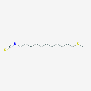 molecular formula C13H25NS2 B15163188 1-Isothiocyanato-11-(methylsulfanyl)undecane CAS No. 144027-76-9