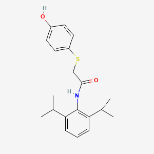 N-[2,6-Di(propan-2-yl)phenyl]-2-[(4-hydroxyphenyl)sulfanyl]acetamide