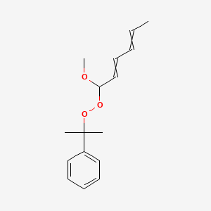 molecular formula C16H22O3 B15163218 {2-[(1-Methoxyhexa-2,4-dien-1-yl)peroxy]propan-2-yl}benzene CAS No. 193629-87-7