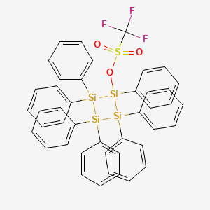 1,2,2,3,3,4,4-Heptaphenyltetrasiletan-1-yl trifluoromethanesulfonate