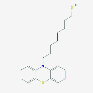 molecular formula C20H25NS2 B15163246 8-(10H-Phenothiazin-10-yl)octane-1-thiol CAS No. 193065-09-7