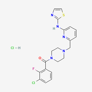 1-(3-Chloro-2-fluorobenzoyl)-4-[[6-(2-thiazolylamino)-2-pyridinyl]methyl]piperazine hydrochloride