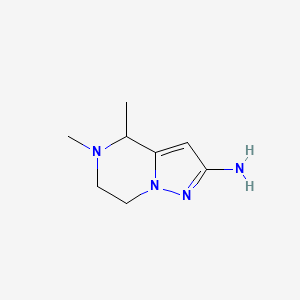 molecular formula C8H14N4 B1516360 4,5-Dimethyl-4,5,6,7-tetrahydropyrazolo[1,5-a]pyrazin-2-amine 