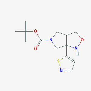 molecular formula C13H19N3O3S B1516367 tert-Butyl 6a-isothiazol-5-yl-3,3a,4,6-tetrahydro-1H-pyrrolo[3,4-c]isoxazole-5-carboxylate 