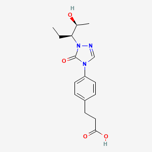 3-(4-(1-((2S,3S)-2-hydroxypentan-3-yl)-5-oxo-1H-1,2,4-triazol-4(5H)-yl)phenyl)propanoic acid