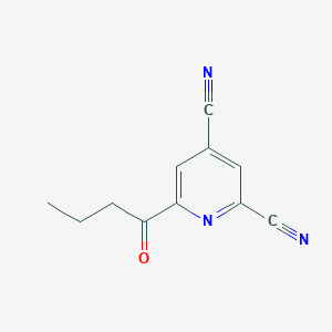 6-Butanoylpyridine-2,4-dicarbonitrile