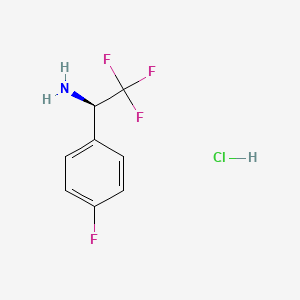 molecular formula C8H8ClF4N B1516401 (R)-2,2,2-三氟-1-(4-氟-苯基)-乙胺盐酸盐 CAS No. 1391504-83-8