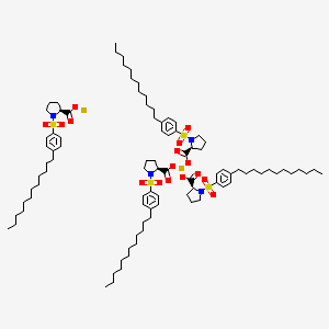 (2S)-1-(4-dodecylphenyl)sulfonylpyrrolidine-2-carboxylate;rhodium(3+)