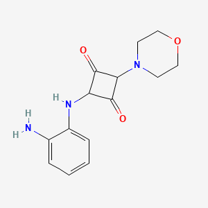 2-(2-Aminoanilino)-4-(morpholin-4-yl)cyclobutane-1,3-dione