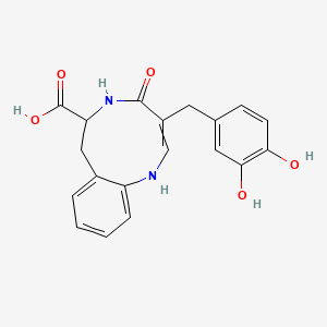 3-[(3,4-Dihydroxyphenyl)methyl]-4-oxo-4,5,6,7-tetrahydro-1H-1,5-benzodiazonine-6-carboxylic acid