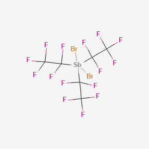 Dibromo[tris(pentafluoroethyl)]-lambda~5~-stibane