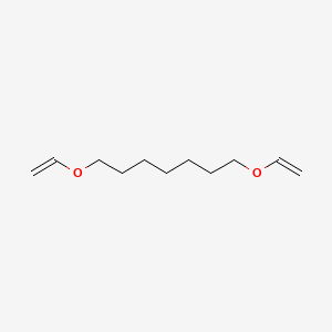 molecular formula C11H20O2 B15164225 Heptane, 1,7-bis(ethenyloxy)- CAS No. 143458-13-3