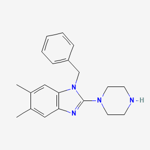 1H-Benzimidazole, 5,6-dimethyl-1-(phenylmethyl)-2-(1-piperazinyl)-