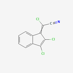 Chloro(2,3-dichloro-1H-inden-1-ylidene)acetonitrile