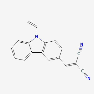 molecular formula C18H11N3 B15164268 [(9-Ethenyl-9H-carbazol-3-yl)methylidene]propanedinitrile CAS No. 200620-72-0