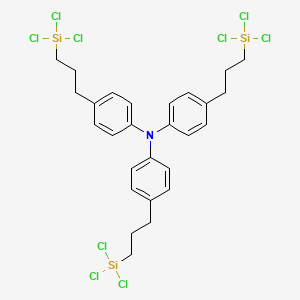 molecular formula C27H30Cl9NSi3 B1516427 Tris(p-trichlorosilylpropylphenyl)amine 