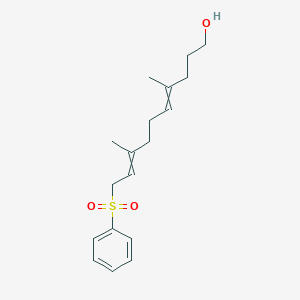 10-(Benzenesulfonyl)-4,8-dimethyldeca-4,8-dien-1-ol