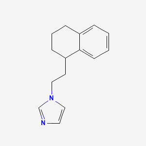 molecular formula C15H18N2 B15164347 1H-Imidazole, 1-[2-(1,2,3,4-tetrahydro-1-naphthalenyl)ethyl]- CAS No. 191280-16-7