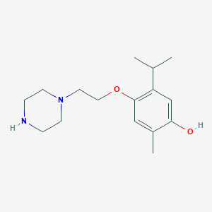 2-Methyl-4-[2-(piperazin-1-yl)ethoxy]-5-(propan-2-yl)phenol