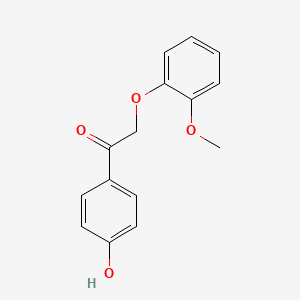 1-(4-Hydroxyphenyl)-2-(2-methoxyphenoxy)ethan-1-one