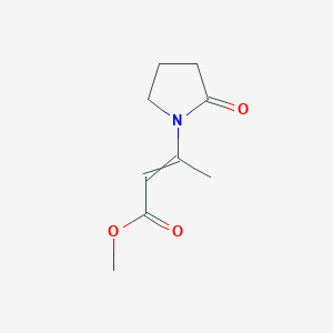 molecular formula C9H13NO3 B15164527 Methyl 3-(2-oxopyrrolidin-1-yl)but-2-enoate CAS No. 143140-58-3