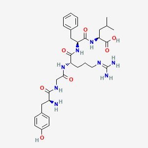 molecular formula C32H46N8O7 B15164568 L-Tyrosylglycyl-N~5~-(diaminomethylidene)-L-ornithyl-L-phenylalanyl-L-leucine CAS No. 173604-49-4