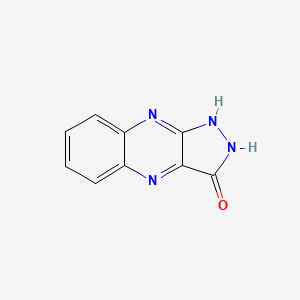 molecular formula C9H6N4O B15164580 1,2-Dihydro-3H-pyrazolo[3,4-b]quinoxalin-3-one CAS No. 278186-20-2