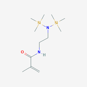 molecular formula C12H28N2OSi2 B15164590 N-{2-[Bis(trimethylsilyl)amino]ethyl}-2-methylprop-2-enamide CAS No. 143559-08-4