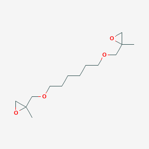molecular formula C14H26O4 B15164599 2,2'-[Hexane-1,6-diylbis(oxymethylene)]bis(2-methyloxirane) CAS No. 189231-55-8