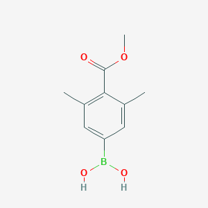 molecular formula C10H13BO4 B151646 (4-(Methoxycarbonyl)-3,5-dimethylphenyl)boronic acid CAS No. 876189-19-4