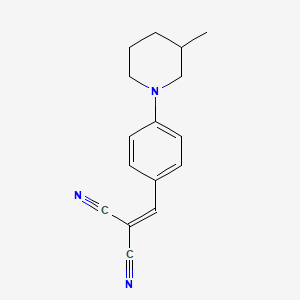 {[4-(3-Methylpiperidin-1-yl)phenyl]methylidene}propanedinitrile