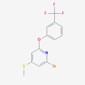 2-Bromo-4-(methylsulfanyl)-6-[3-(trifluoromethyl)phenoxy]pyridine