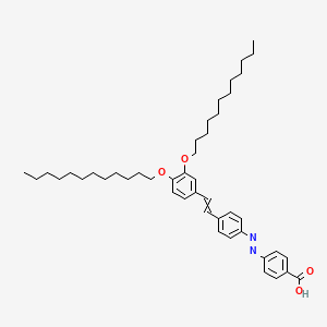 4-[(E)-(4-{2-[3,4-Bis(dodecyloxy)phenyl]ethenyl}phenyl)diazenyl]benzoic acid