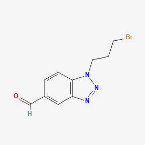 molecular formula C10H10BrN3O B1516509 1-(3-Bromopropyl)-1H-benzo[d][1,2,3]triazole-5-carbaldehyde 