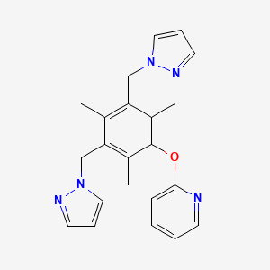 2-{2,4,6-Trimethyl-3,5-bis[(1H-pyrazol-1-yl)methyl]phenoxy}pyridine