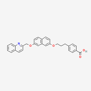 4-[3-[7-(2-Quinolinylmethoxy)-2-naphthyloxy]propyl]benzoic acid