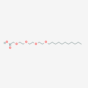 molecular formula C19H38O6 B15165247 3,6,9,12-Tetraoxatricosan-1-oic acid CAS No. 173536-73-7